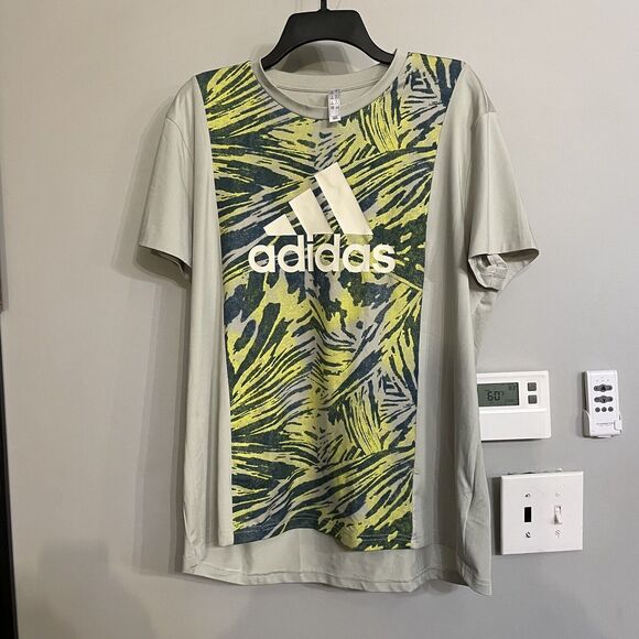 Adidas x Zoe Saldana Collection Top‎ Graphic Floral Performance Shirt Womens XL - Picture 1 of 7